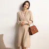 Casual Dresses 2023 Women's Party Dress Gown High End Comfort Cashmere Office Holiday Elegant Long Evening Sexig