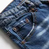 Luxe Paarse Jeans Heren Designer Jean Dames Gestapelde Denim Europese Trend Jeans Broek Biker Borduurwerk Merk Gescheurde Broek CXD2308048