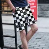 Men's Shorts Fashion Young Men And Women's Checkered 3D Printed Quick Drying Street Leisure Fitness Training Running Hawaii Beach