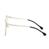 Reading Glasses Women Anti Blue Rays Cat Eye Prescription Glasses For The Nearsighted Metal Spring Leg Short-sight Eyewear 0 -0.5 -0.75 To -6.0 230804