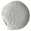 Platos Fairy Air Relief Narcissus Hollow Ceramic Plate 10 pulgadas Western Steak Pasta China porcelana blanca hogar