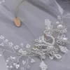 Klipsy do włosów ręcznie robione perły kryształ kryształowy opaska ślubna dla kobiet wstążka nosze ślubne biżuteria