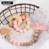 Porte-sucettes Clips # Bébé personnalisé Rattlesnake set animal wapiti Amigurumi dent d'éléphant porte-tétine en bois chaîne BPA jouet de soin sans BPA Z230804