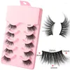 False Eyelashes 5 Pairs Half Lightweight 3D Mink Natural Long Lifelike Lashes Dramatic Thick Cilios