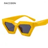 Sunglasses Trending Polygon Cat Eye Y2k Women Men Square Sun Glasses Futuristic Shades Fashion Triangular Eyewear Hip Hop Disco