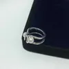 Band Rings Designer Natural Pearl Ring Women's 925 Sterling Silver Crowd Design Simple Style Fashion Ring 4FN5