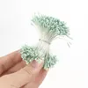 Fiori decorativi 400/800 pezzi doppie teste fai da te mini fiore artificiale perla stame pistillo 1,5 mm floreale per decorazioni per feste di nozze ghirlanda