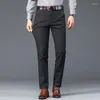 Men's Pants 2023 Autumn Winter Business Long Stripe Suit Male Elastic Straight Fashion Casual Formal Trousers Plus Size 30-40