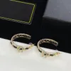 high-quality gold Earrings Stud C Earing Luxury Women Ccity Diamond pearl Earring Designer jewelry Woman 56511