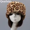 Chapeaux à large bord seau Qearlstar Style russe hiver femmes épais moelleux fausse fourrure Skullies bonnets Ski Bomber cache-oreilles chapeau ZKG21 230804