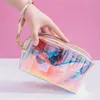 Holographic Makeup Bag Transparent Laser Cosmetic Bags Portable Waterproof Toiletry Pouch for Women Girls JL1790