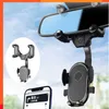 Nouveau support de téléphone de rétroviseur pour téléphone de montage de voiture et support GPS support de téléphone de voiture télescopique réglable rotatif universel