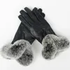 Fingerlose Handschuhe GO BALLISTIC YA aus echtem Schafsleder mit Fell am Handgelenk für Damen, Winter, hochwertiger Samt, winddicht, 230804