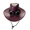 Berets punkstyle goggles hap steampunk cowgirl cap halloween impreza kostium nastolatków nastolatki przychylnie