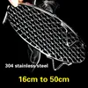 BBQ Tools Accessories 304 stainless steel round barbecue grill net meshes racks grid grate Steam Camping Hiking Outdoor Mesh Wire Net 230804