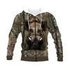 Heren Hoodies Mode Jacht Grafisch Lente Herfst Winter Hip Hop Casual Merk 3D Print Boar Zip Hoodie Polyester V9