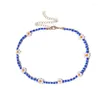Choker Colorful Beaded Ethnic Style Bracelet Women Jewelry Creative Rice Beads Woven Flower Geometric Necklace Same Anklet