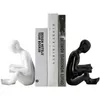 Decorative Objects Figurines Nordic creative minimalist book reader by art ceramic holder study office desktop home decoration stand 230804