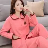 Women's Sleepwear Arrival Spring Autumn Winter Mens Thickening Pure Cotton Full Length Pajamas For Women High Quality Size M L XL XXL XXXL