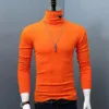 Man casual tshirts långa ärmar blusar skjortor designer hoodie turtleneck topp skjorta hög nacke is bomull tees toppar s-5xl