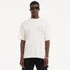 T-shirts pour hommes Design Team Limited Noir et blanc évidés Lettres en trois dimensions High Street Trendy Brand Loose Short Sleeves