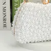 Evening Bags TOPHIGH Crystal For Women Elegant Wedding Purse ly Plastic Pearl Handbags Party Dinner Bling Shoulder Tote Bag 230803