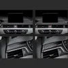 Auto Styling Koolstofvezel Navigatie Decoratie Frame Cover Dashboard Decal Stickers Trim Voor Audi A4 B9 2017-19 Auto accessories276Y