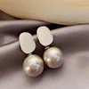 Dangle Earrings S925 Needle Imitation Pearl Big Drop Elegant Resin For Women Party Fashion Female Jewelry