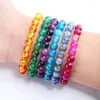 Strand i Natural Stone Buddha Armband Charm Women Imitation Ambers Lucky Purple Agators Bead Bangles For Men Hand smycken