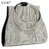 Kvällspåsar SAC En Main Femme Women Circle Ring Purse och Handbag Beaded Women's Shoulder Bag Luxury Designer 230905