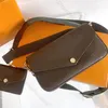 Hochwertige Umhängetasche aus echtem Leder M80091 Designer F E LICIE STRAP Handtasche Top Designer 2-teiliges Set Kette Umhängetaschen Clutch Geldbörsen Brieftasche Großhandel