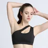 Women's Leggings Sports Bra Single Shoulder Hollow Tank Top Gathering Shockproof Running Yoga Pants