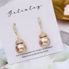 Baumeln Ohrringe Korea Mode Perle Für Frauen Pflastern Micro Zirkonia Ohr Haken Einfache Temperament Perle Ohrringe Hochzeit Schmuck