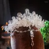 Hair Clips Noble Elegant Wedding Tiara Crystal Luxury Bridal Crown Diadem Forehead Headband Accessories Headpieces Head Jewelry