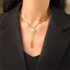 Ketten 316L Edelstahl 2-lagige runde Liebe herzförmige Y-Wort-Quaste Perlenanhänger Damen Halskette Mode exquisiter Schmuck