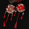 Продукты в китайском стиле 2023 Детский фанат подиум -шоу Hanfu Girl Circular Fan Fan Fan Fan Маленькая вышивка древняя ручка Dance R230804