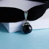 Choker Simple Wide Black Velvet Necklace Pearl Palm Star Tai Chi Heart Pendant Clavicle Chain For Women Collar Jewelry