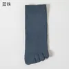 Damensocken, 2 Paar, hochwertige gekämmte Baumwolle, Zehen, atmungsaktiv, Schweißabsorption, Fünf-Finger-Mädchen, kurz, Meias, EUR 35–46