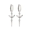 Boucles d'oreilles créoles HECHENG suspendus Rivet cône pendentif à la mode femmes couleur argent accessoires bijoux de fête