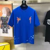 Moda Summer High Street Cotton T-shirt Bluza T-shirt Pullover T-shirt oddychający mężczyźni i kobiety czerwony list z druku