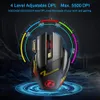 Ratón inalámbrico recargable Gamer para computadora RGB Gaming Bluetooth USB silencioso ergonómico Mause Laptop PC 230804