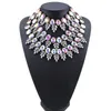 ペンダントネックレスDvacaman Luxury Green Multi Layered Design Leaf Crystal Choker for Women Wedding Statement Necklace Jewelry 230804