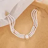 Pendant Necklaces Vintage Choker Necklace Court Short Pearl Neck For Women Fashion Elegant Versatile Collarbone Chain Jewelry