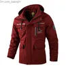 남성용 재킷은 크로스 국경 외국 무역 남자 캐주얼 재킷 파카 가을과 겨울 후드 재킷 남자 코트 솔리드 야외 패션 T230804