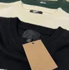 Tasarımcı Sweater Erkek Kadın Siyah Beyaz Sweaters Senior Classic Leisure Lattice Sonbahar Kış Sıcak Tutun Rahat Üst Doğru Versiyon