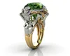 Alianças de casamento ouro amarelo 14K anel de pedra preciosa esmeralda natural para mulheres anéis finos de Anel bijuterias femininas bizuteria anel de jade ouro 14K 230803