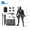 Militärfiguren 1/18 HIYA 3,75 Zoll Actionfigur Exquisite Mini-Serie G.I.JOE Snake Eyes Anime Modell Spielzeug 230803