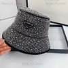 Bucket Women's Luxury Designer Bucket Hat Summer Vacation Travel Dating Water Diamond Inlaid Triangle Metal Letters Wide Brim Hats T230804