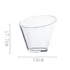 Dinnerware Sets Slant Clear Bucket Cut Glass Bowls Cooking Dessert Fruit Serving Terrarium Candy Jar For Salad