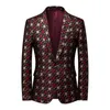 Men's Suits Blazers Brand Men Blazer Personality Wild Men's Suit Jacket High Quality Fashion Plaid Print Slim Fit Warm Blazer Coat Male 5XL 6XL 230804